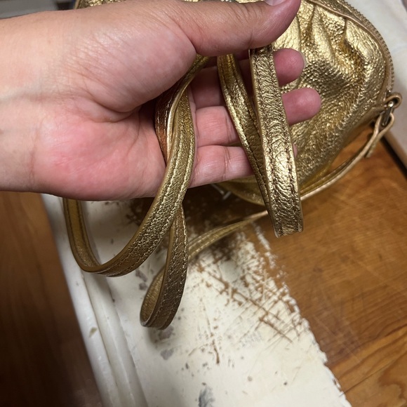 kate spade Metallic Gold Pleated Crossbody Bag - Picture 3 of 10